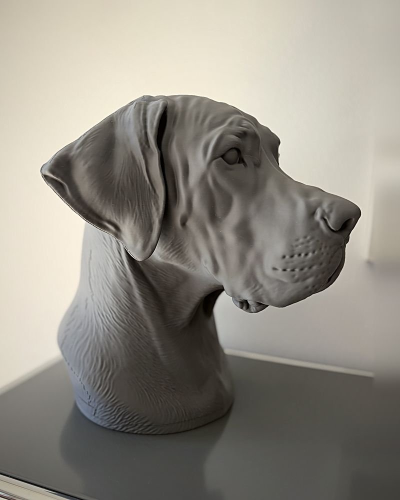Büstenurne der Deutschen Dogge Lia
